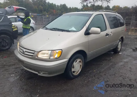 2002 Toyota Sienna Xle из США, поврежденный, VIN 4T3ZF13C42U435572